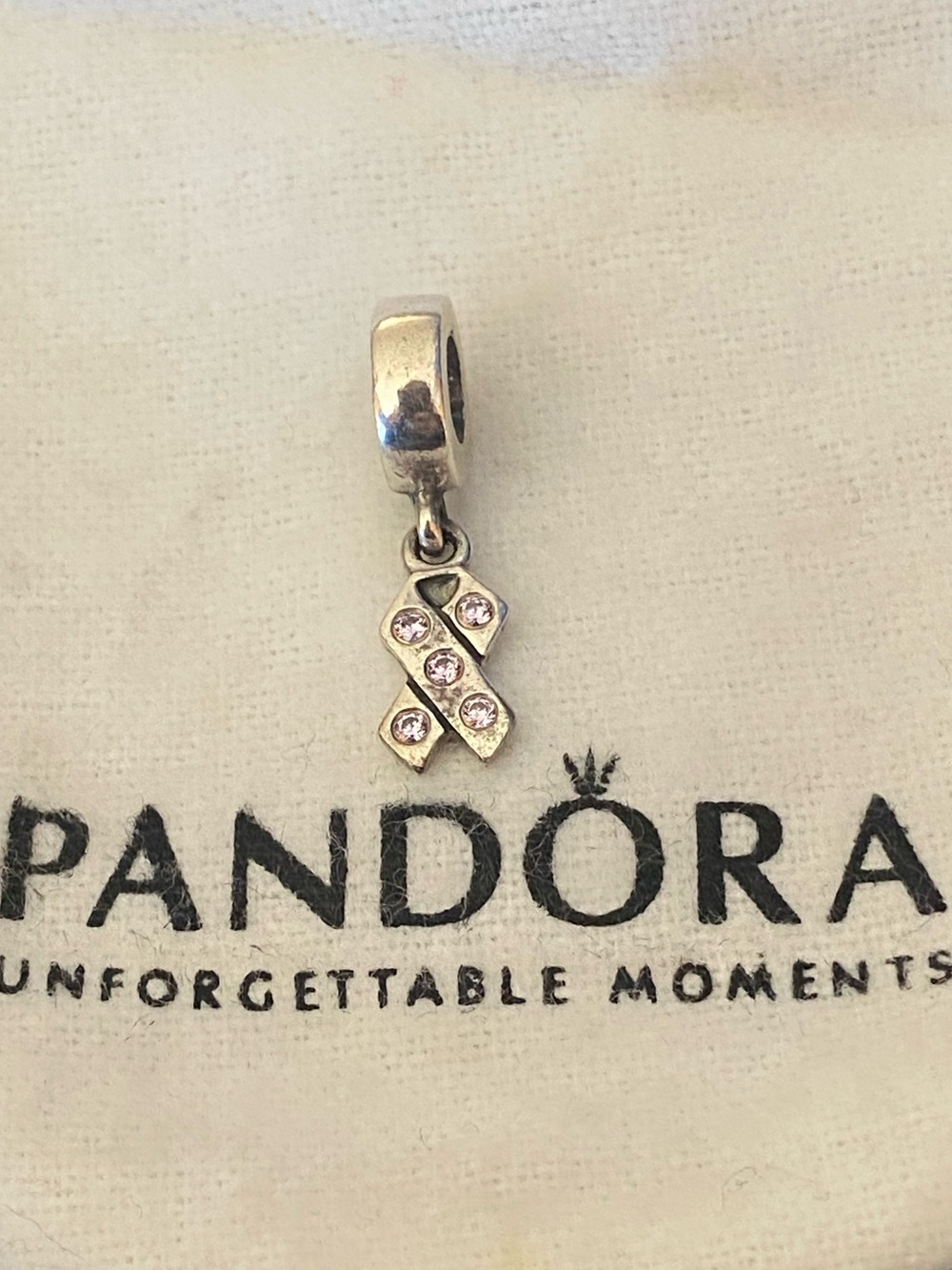 Retired Breast Cancer Awareness Ribbon Charm